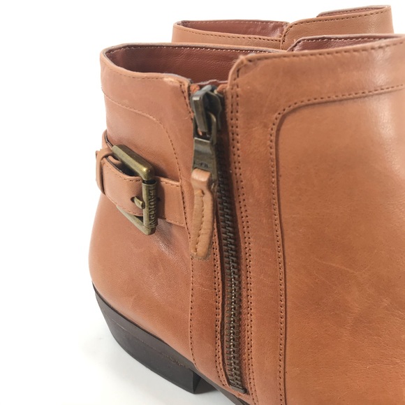 Lauren Ralph Lauren Leather Tan Brown Bootie Sz 9 - Picture 7 of 8